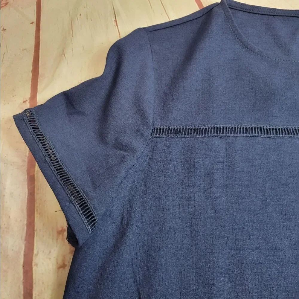 Shein Navy blouse L - Picture 2 of 4